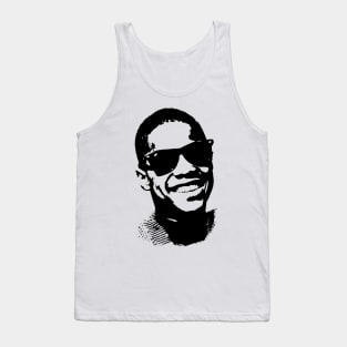 Stevie Wonder Portrait black white Tank Top